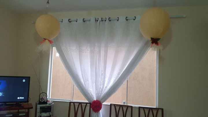 Decoração com as bolas.