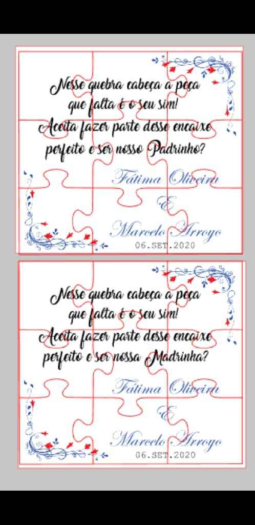 Convite para os padrinhos - 1