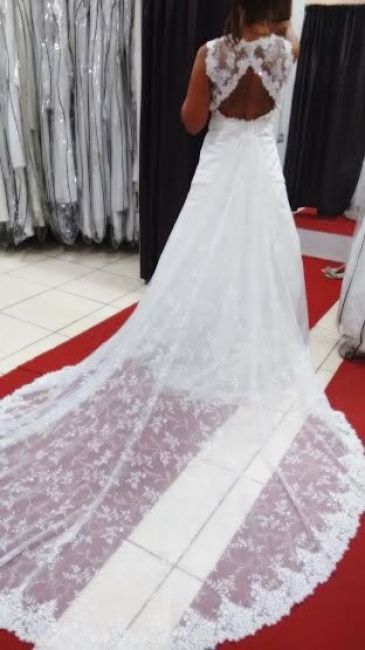 Esperimentando o vestido!