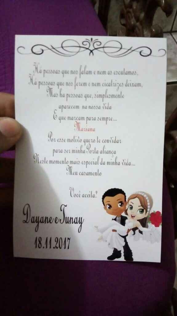 Convites dos padrinhos ,damas e pajens #vem ver - 4