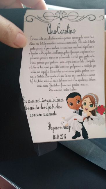 Convite para padrinhos - 2