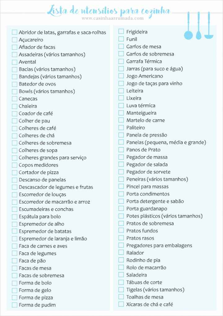 Lista de chá de cozinha - 3