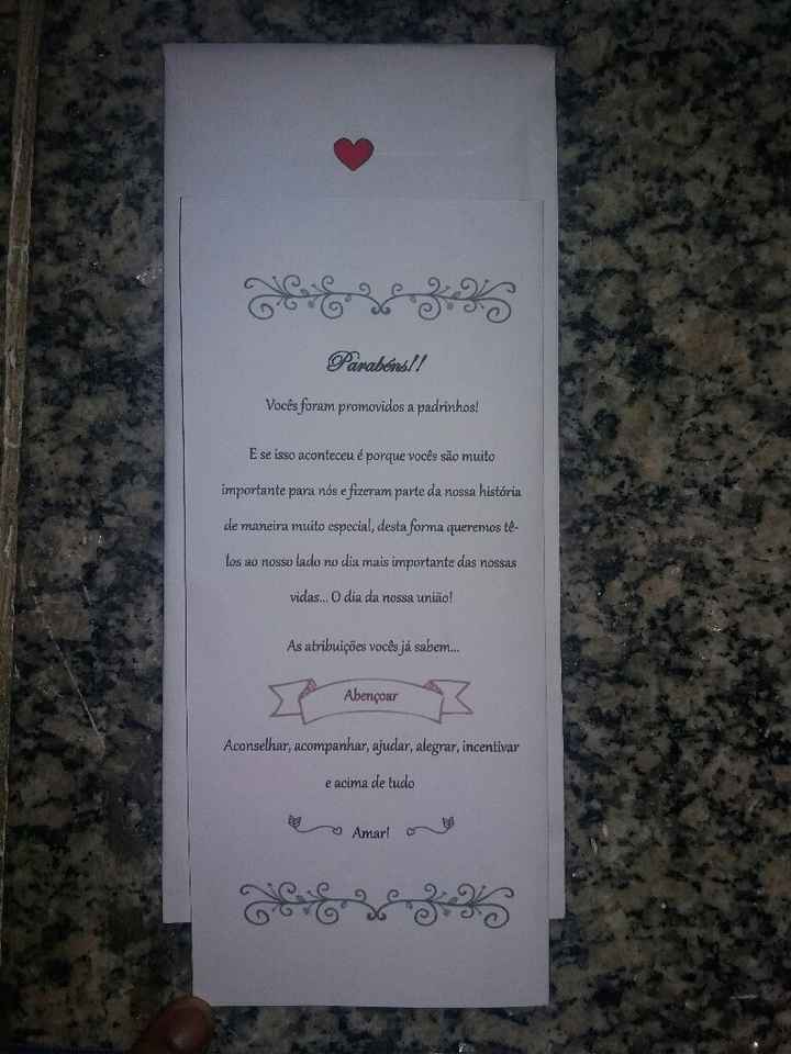 Convites padrinhos #euquefiz - 4