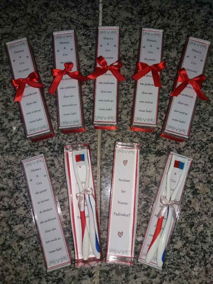 Lembrancinhas dos padrinhos prontas. - 1