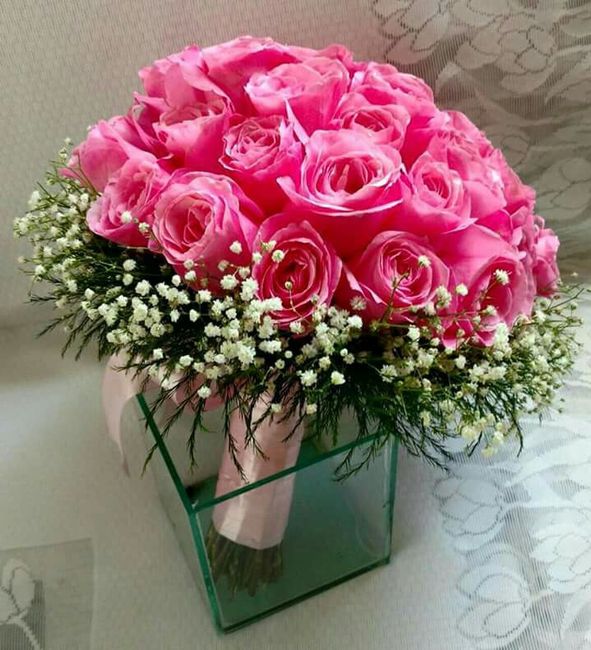Buquê rosa bebê  x rosa pink - 1