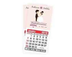 mini calendario com "save the date"