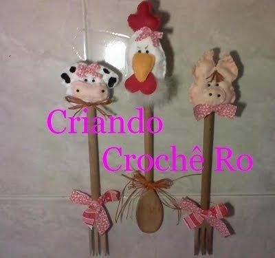 Colher de pau c/ bichinhos...