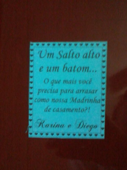 Mensagem do sapatinho