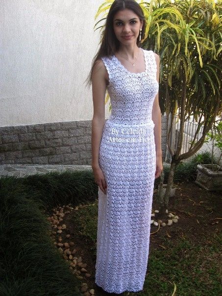 vestido de crochê