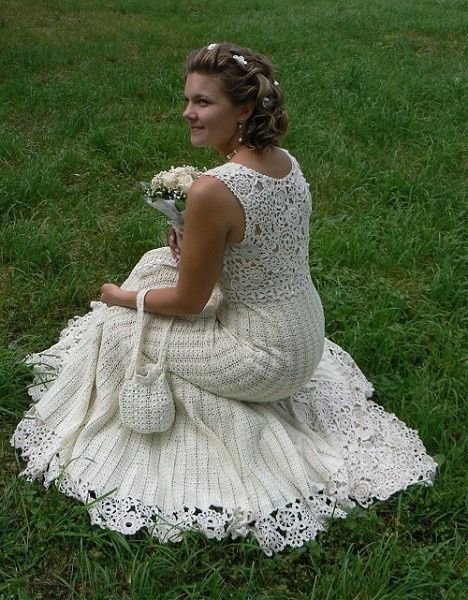 vestido de crochê