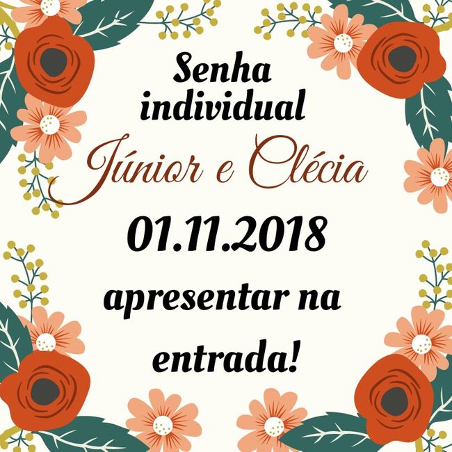 Senhas para a entrada! ❤ tentei fazer 1