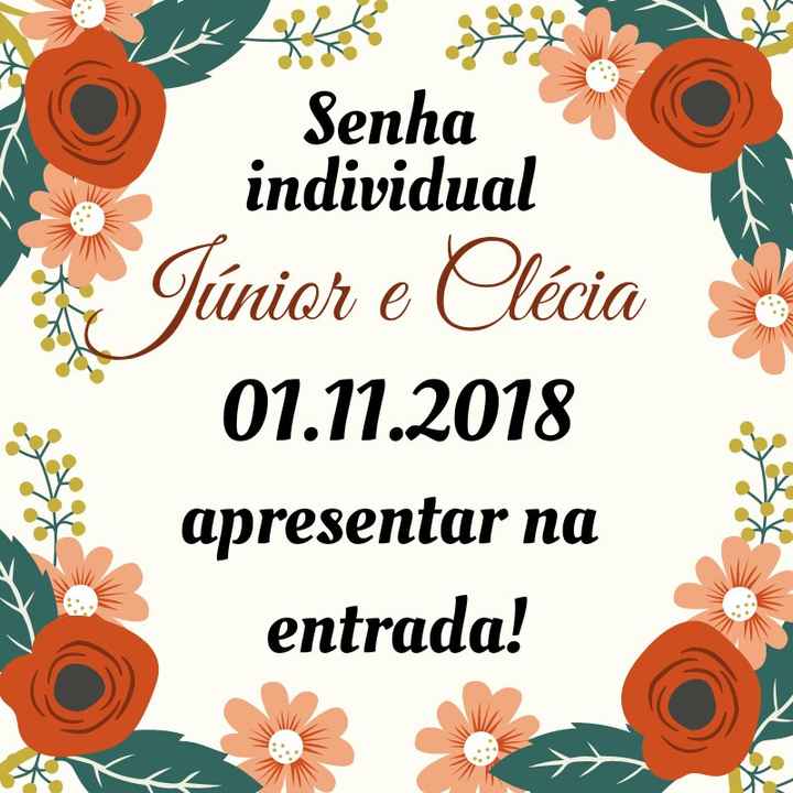 Senhas para a entrada! ❤ tentei fazer - 1