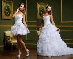 Usar vestido curto na festa ou permanecer com o vestido de noiva? - 1