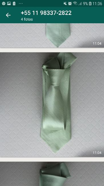 Gravata verde menta ou verde agua 1