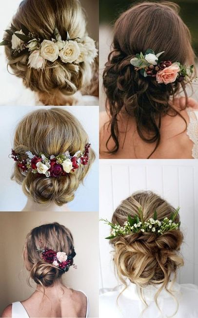 Detalhes no cabelo. 