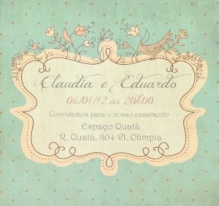 Convite de casamento vintage - 2