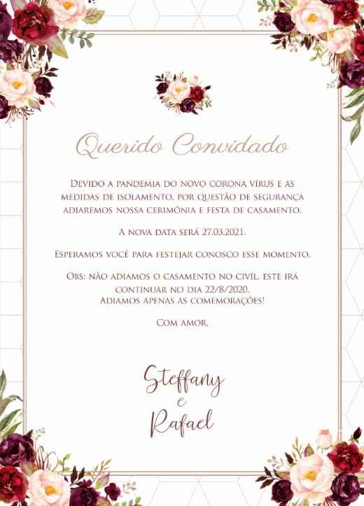 Modelo de Comunicado de mudança da data de casamento ... - 1