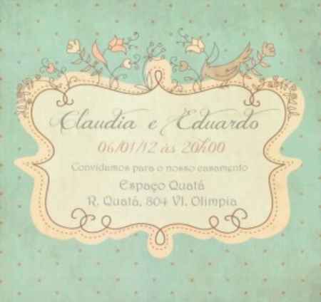 Convite de casamento vintage - 2