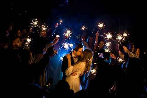 Sparklers na saída da cerimônia - 7