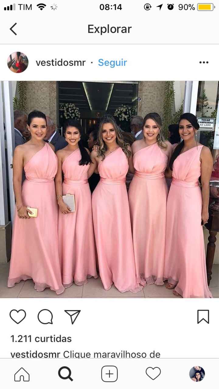 Qual será a cor dos vestidos das madrinhas? - 1