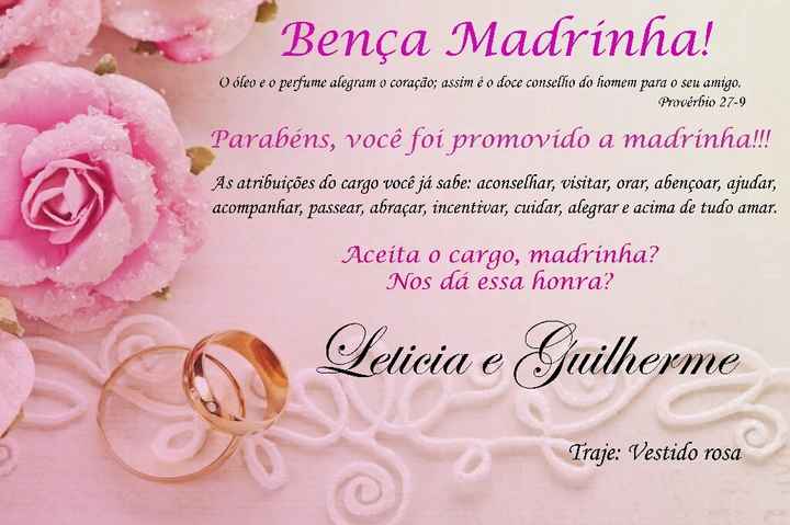 Convite dos padrinhos - 2
