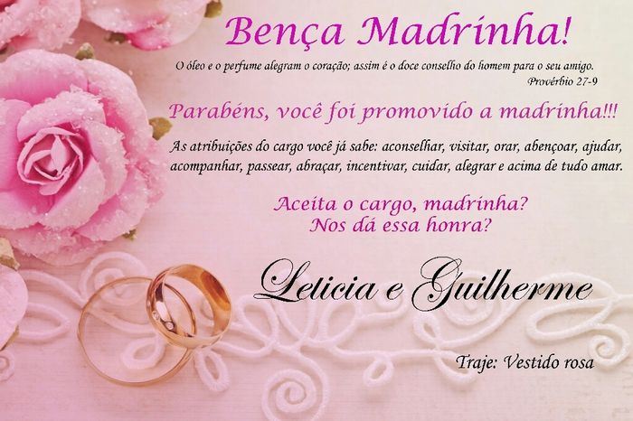 Convite dos padrinhos - 2