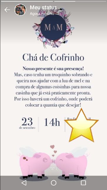 Convite para Chá de Porquinho #vemver - 1