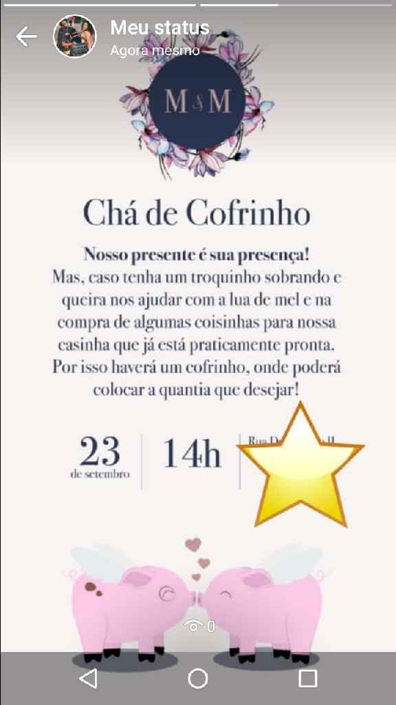Convite para Chá de Porquinho #vemver - 1