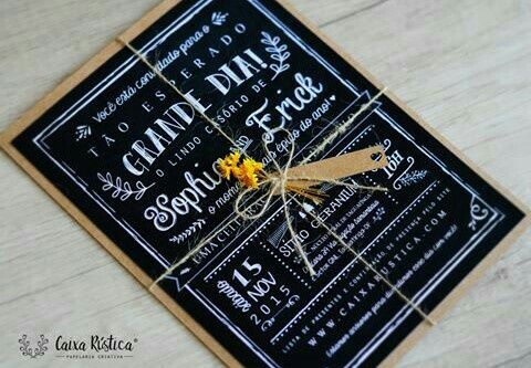  Convites de casamento rústico #vemver - 13