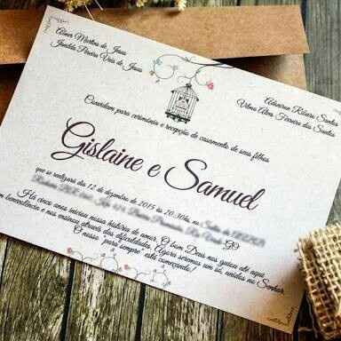  Convites de casamento rústico #vemver - 16