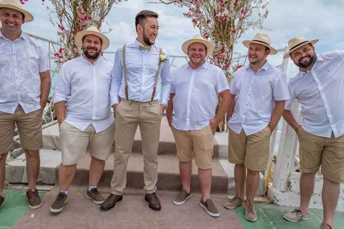 Roupa do noivo e dos padrinhos em casamento na praia? - 1