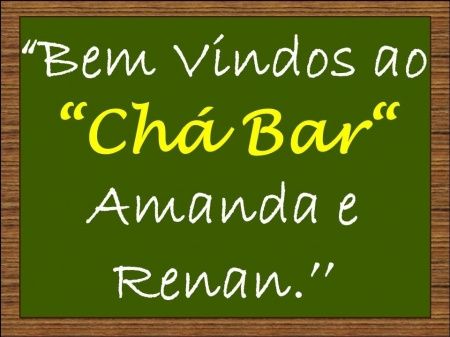 Placa chá bar