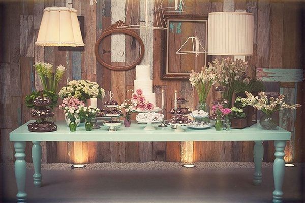 Decoração de casamento diy parte 04- Atrás da mesa do bolo 2