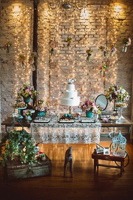 Decoração de casamento diy parte 04- Atrás da mesa do bolo 5