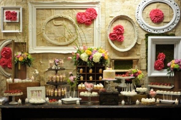 Decoração de casamento diy parte 04- Atrás da mesa do bolo 14