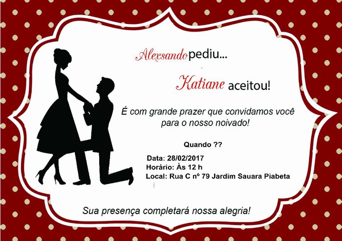 Convite do noivado - 1