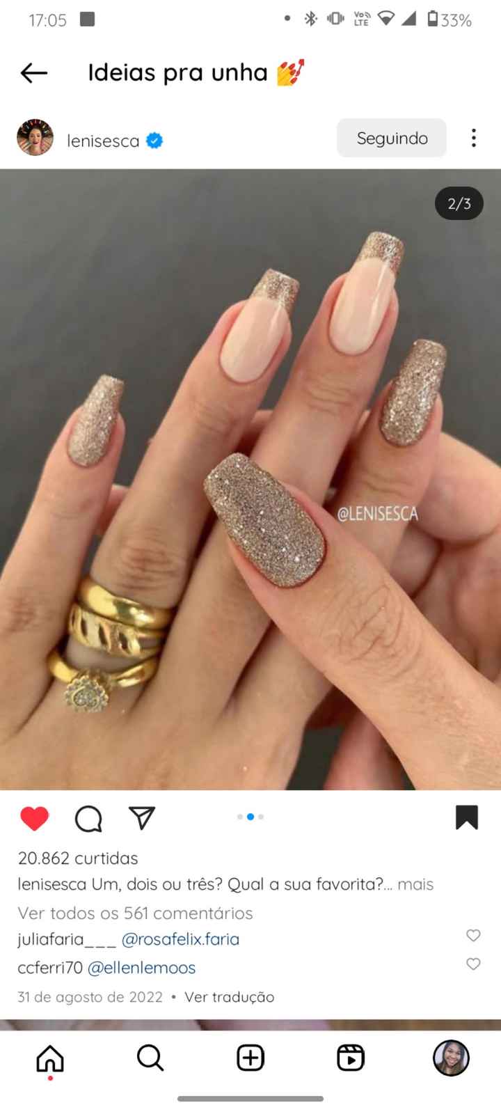 Unhas da Noiva 💅 - 2