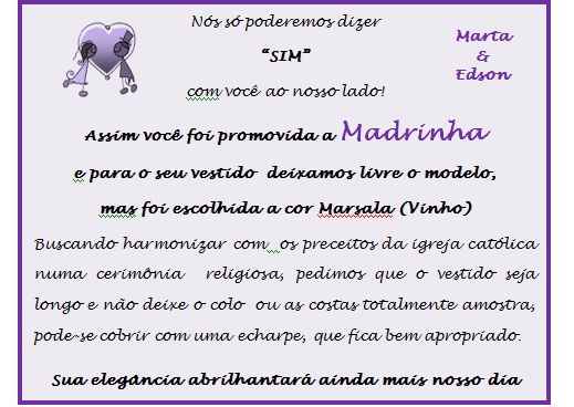 TAG PRESENTE MADRINHA