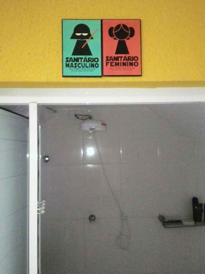 Plaquinhas no banheiro tema Star Wars