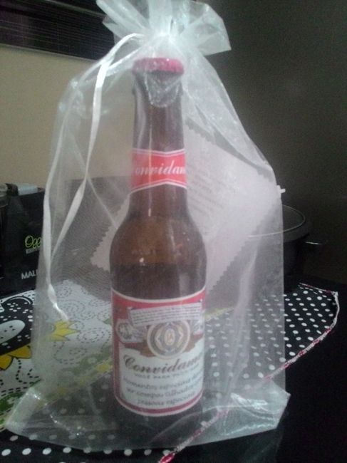 Garrafa pronta com cartão (atrás)