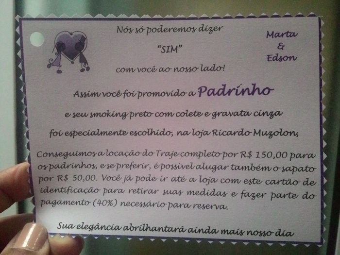Cartão padrinho