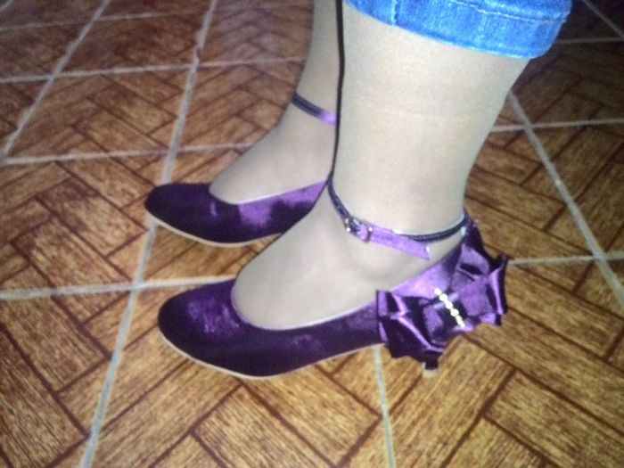 Meu sapato da igreja - roxo de cetim