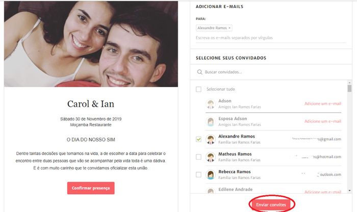 Como convidar apenas on line    #temdica 5
