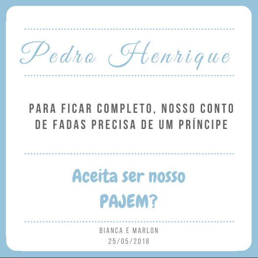 Arte convite dos meus pajens e daminhas 2