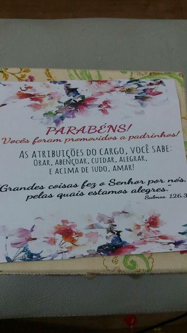 Convites para padrinhos!! super romântico!! venha ver 💕 - 2