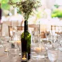 Decoração de mesa com garrafas. - 5