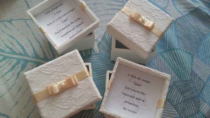 Caixinhas de convite dos padrinhos/pais - 1