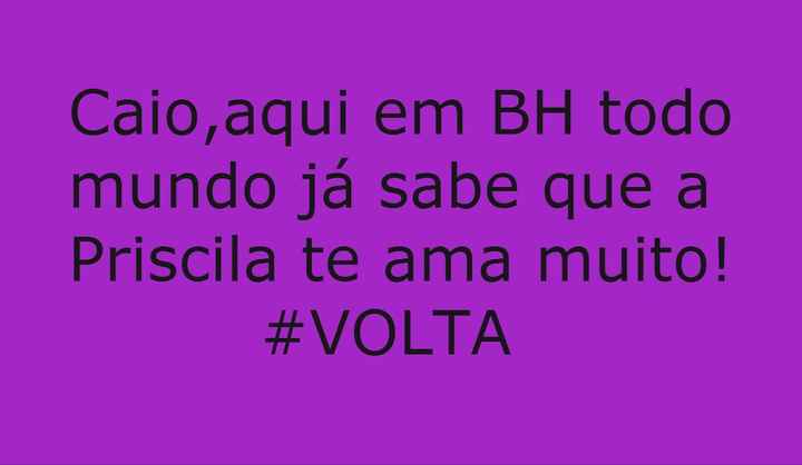 Volta pra ela sô!