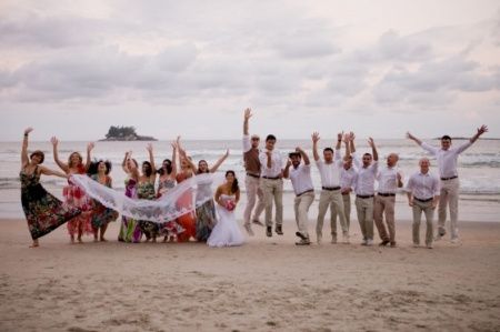 Foto com os padrinhos
