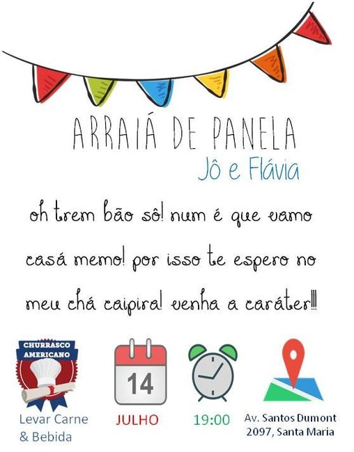 Fizemos nosso convite super simples
